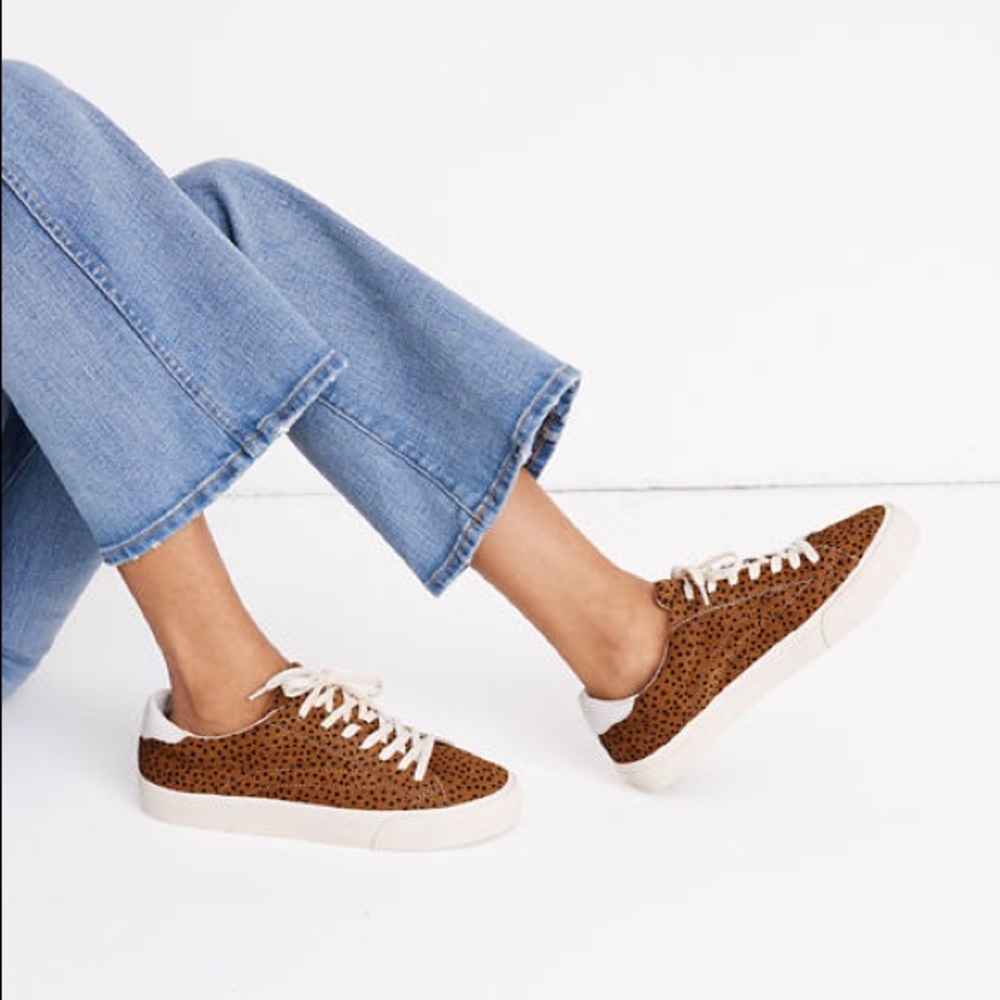 Madewell Sidewalk Sneaker in Spotted Calf Hair 7